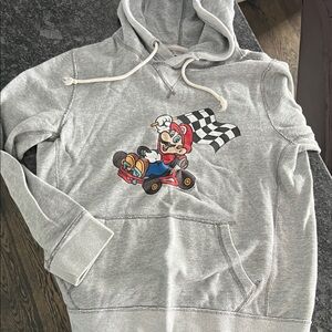 Abercrombie & Fitch Gray Hoodie with Racing Graphic